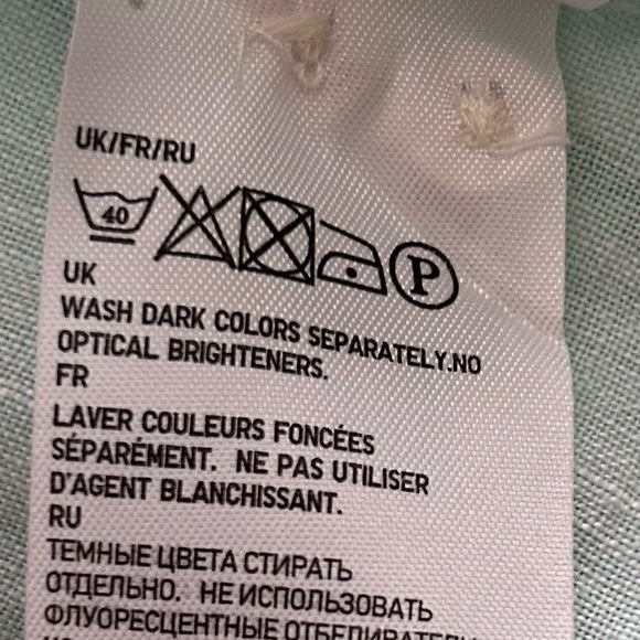 Uniglo French Linen Button Down Shirt Small - Picture 7 of 8